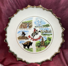 Vintage Wyoming State Souvenir Plate By IAAC CeramicsMade In Japan - £16.43 GBP