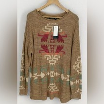 Ralph Lauren New Old Stock Aztec Roll Neck Sweater Size XXL - £51.06 GBP