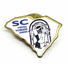 South Carolina APWU American Postal Workers Union Lapel Hat Pin State Sh... - $20.07