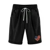 Flag Print Women&#39;s Summer Print Five Points Large Size Cotton Linen Pants - $31.85