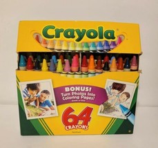 Crayola Crayons Box w/ Sharpener 64 Crayons 2009 Includes Dandelion EUC LightUse - £20.04 GBP