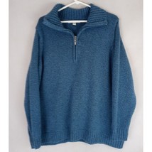 Carolyn Taylor Woman Blue Soft 1/4 Zip Collared Sweater Plus Size 2X - £9.98 GBP
