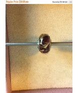 Genuine Pandora Silver Amber White Gold Swirl Murano Glass Charm Bead  R... - $69.69 CAD
