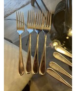 4 Oneida Flight Reliance Dinner Forks Stainless Flatware 7 3/8” 2 Sets O... - £14.65 GBP