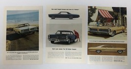 Lotto 3 Pontiac Larghezza Pista Tempesta 1960s Stampa Arte Auto Ad - $42.02