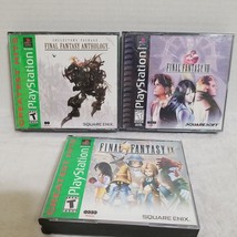 Playstation Final Fantasy Anthology ~ iiiv ix lot of 3  Booklet and Case... - $55.74