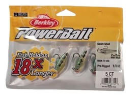 Berkley PowerBait 2” Pre-Rigged 1/8 Oz Baby Bass Swim Shad 5 ct Fishing ... - $8.90