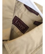 VINTAGE 60s/70s Original LEVIS USA XL Tan Button Front Shirt Men&#39;s Poly ... - £31.80 GBP