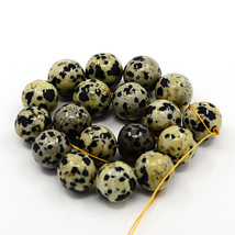 Gemstone Beads 8mm Beads Dalmatian Jasper Beads Authentic Gemstones - £3.87 GBP