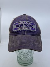 New York University NYU Hat Cap Snapback Purple Mesh Trucker Legacy Retr... - £19.77 GBP
