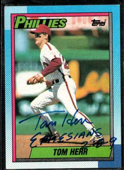 Tommy Herr Signed Autographed 1990 Topps Baseball Card - Philadelphia Ph... - $15.00