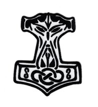 Thor&#39;s Hammer Mjolnir God of Thunder Nordic Norse Viking Iron on Patch (... - £7.70 GBP