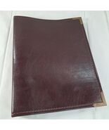 Vintage Cambridge 3 ring binder planner brown brass corners vinyl 46084 ... - $495.87 MXN