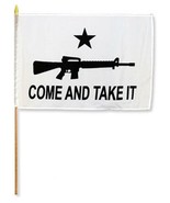 CLOTH 12 X 18 INCH COME AND TAKE IT W GUN FLAG ON A STICK 2nd amendment ... - $6.42 CAD