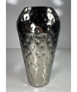 Threshold ~ SILVER TONE HAMMERED METAL VASE ~ 10” TALL - $13.61
