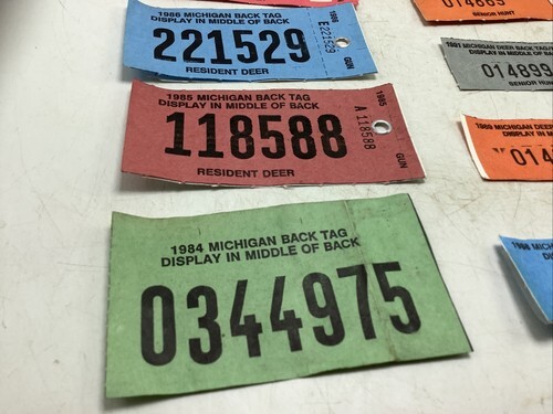 1984 to 1993 Michigan Resident and Senior Deer Tags - Gun & Bow Item image 3