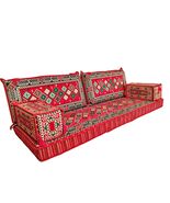 5 pcs SPONGE Filled Sofa Cushion pillows Lounge Couch Corner Set Ottoman... - $540.53 CAD