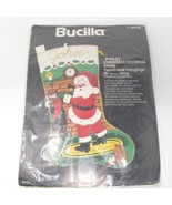 Vtg Bucilla Jeweled Christmas Stocking Kit 48605 Kiddie Hearthside Hangings - $20.99