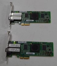 (Lot of 2)QLogic 2 Port PCI-E X4 4Gbps PX2510401-55 HBA Fiber Channel Card - £20.56 GBP