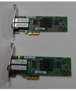 (Lot of 2)QLogic 2 Port PCI-E X4 4Gbps PX2510401-55 HBA Fiber Channel Card - £19.55 GBP