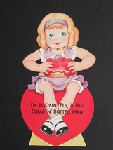 Carrington Die Cut Mechanical Girl Bread Butter Man Valentines Day Card ... - $19.99