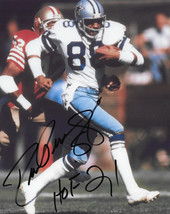 Drew Pearson Hall of Fame signed Dallas Cowboys 8x10 football photo COA auto - £63.30 GBP