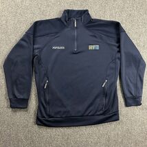 Super Bowl XLVIII 1/4 Zip Pullover Mens Medium Blue Sweatshirt 100% Poly... - €24,43 EUR