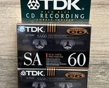 TDK SA-60L2 2-PkHigh Bias Type II Cassette Tapes SUPER AVILYN SA60 CD Re... - $21.28