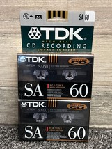 TDK SA-60L2 2-PkHigh Bias Type II Cassette Tapes SUPER AVILYN SA60 CD Re... - £16.73 GBP