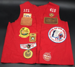 1960s Boy Scouts BSA Red Felt Vest w/Patches OA Eagle Scout Old Baldy Council - £38.50 GBP