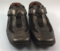 Donald J Pliner Sport 5 M Brown Leather Walking Shoes Hook &amp; Loop 35EU - £26.58 GBP