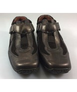 Donald J Pliner Sport 5 M Brown Leather Walking Shoes Hook &amp; Loop 35EU - £26.99 GBP