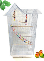 Large Double Roof Top Bird Flight Toys Cage Breeding Door Canary Aviary Lovebird - £80.52 GBP