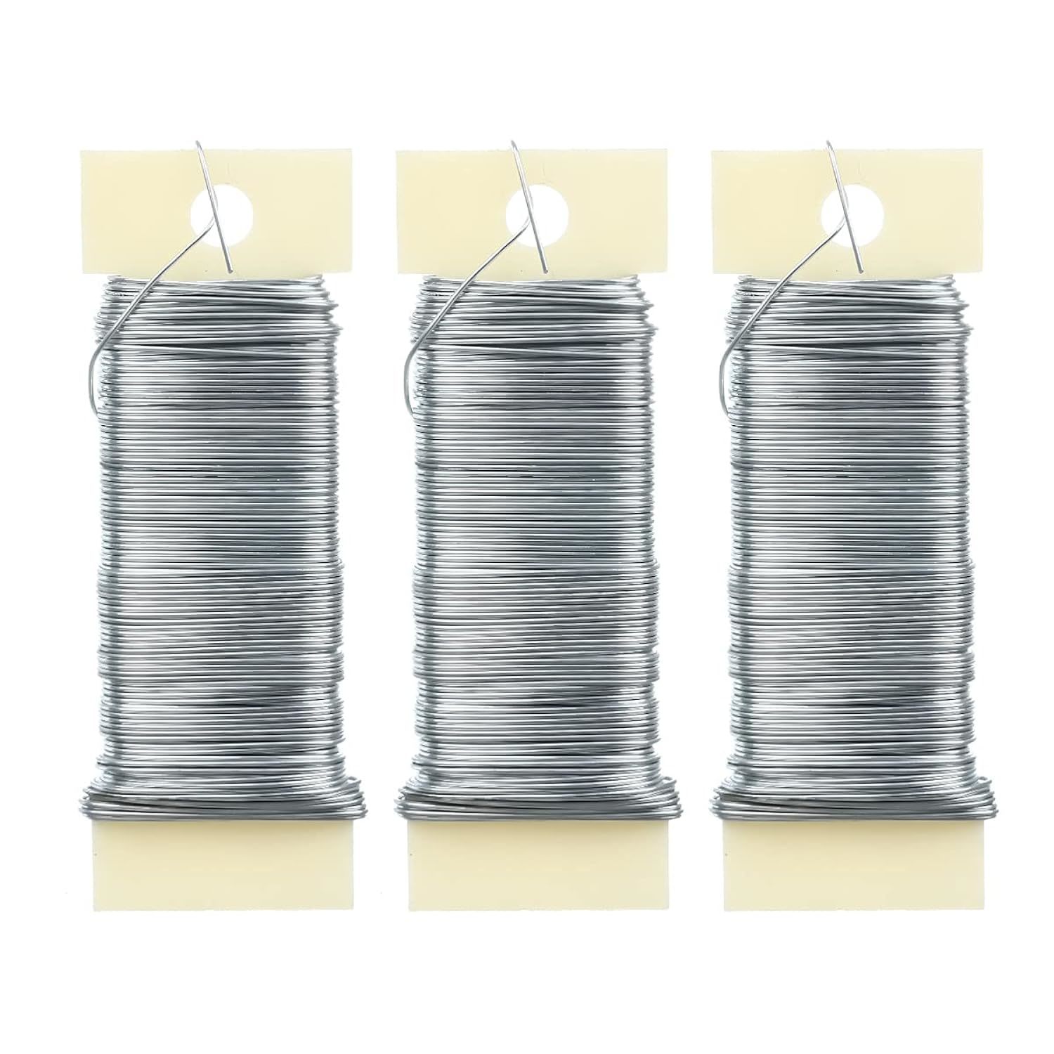Primary image for 3 Pack Floral Wire 22 Gauge Wire For Jewelry Making 114 Yard Craft Wire Silver T