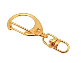 10 Gold 1.5 Inch Swivel D Self Closing Lobster Clasp Key Ring Bead Findings - $9.49