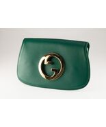 Gucci Blondie Shoulder Bag Green Leather Gold Hardware Box and Dustbag - $39,010.34 MXN