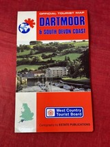 Dartmoor &amp; South Devon Coast Folded VTG Tourist Road Map Great Britain - £11.96 GBP