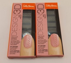 2 PACK of Sally Hansen DESIGN 3D NAIL APPLIQUES- KNIT TRICOT - # 310 - £3.93 GBP