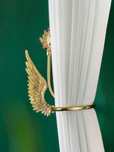 Luxury Angel Wing Curtain Hook Set of 2, Brass Gold Decorative Drapery H... - $2,754.21 MXN
