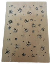 Anitas Rubber Stamp Moon Stars Night Sky Outdoors Nature Background Card... - $12.99