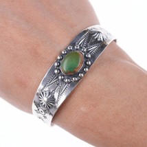 6.5&quot; c1940&#39;s Navajo Curio sterling and turquoise bracelet - $163.35