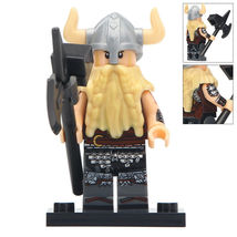 Ancient Viking Warrior (Helmet with Horns) Minifigures Includes weapons - £2.33 GBP