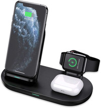 3 in 1 Wireless Charging Station, Charging Stand (Adapter Not Included) - £19.32 GBP