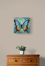 Butterfly Art Painting Mosaic, Colorful Rainbow Pattern Animal Nature Canvas - £16.33 GBP+