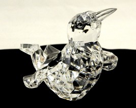 Swarovski Clear Baby Penguine Figurine, Faceted Body &amp; Wings, Vintage Home Decor - £23.46 GBP