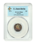 1874 10C PCGS PR66 (Arrows) ex: D.L. Hansen - £6,507.34 GBP