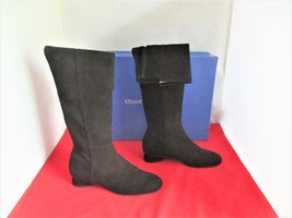 Stuart Weitzman Women&#39;s Eloise 30 Suede Low-Heel Boots $765- Size 7  Black  #109 - £118.36 GBP