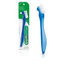 GUM Denture Brush - Dual Headed Hard Bristle Toothbrush for Dentures &amp; A... - £4.48 GBP+