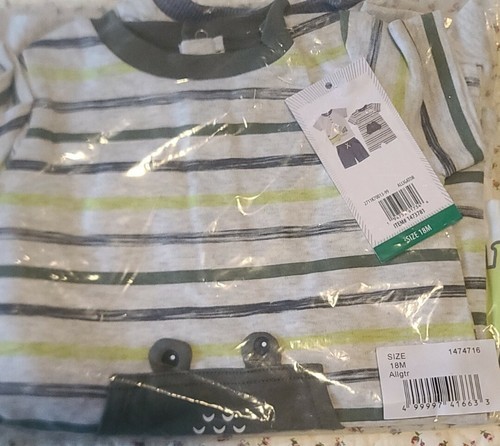 Kids Headquarters 3 Pc. Set ~ Alligators ~ 18 Months ~ Romper ~ Shorts ~ Shirt Item image 12