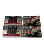 90 Minutes Audio Cassette 2 Maxell XLII 2 Sony HF New Factory Sealed Lot... - £17.62 GBP